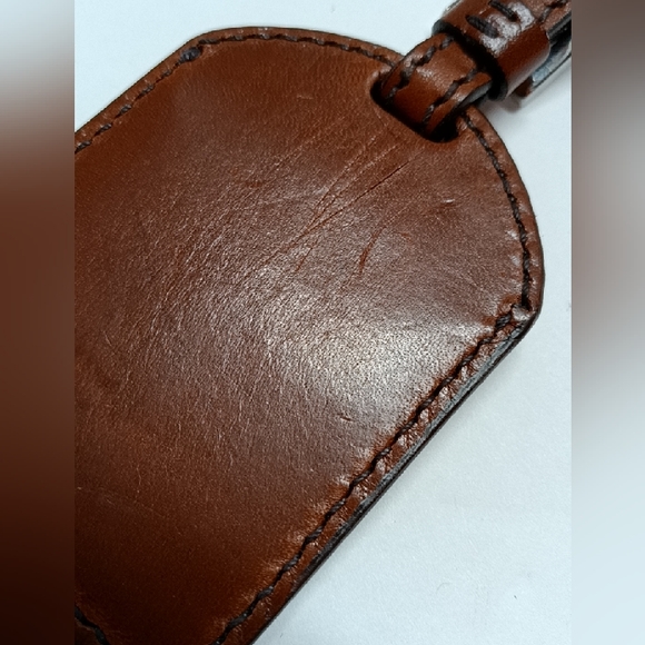 PRADA Genuine Leather Bag Luggage Tag w/ Buckle Strap - Picture 8 of 12